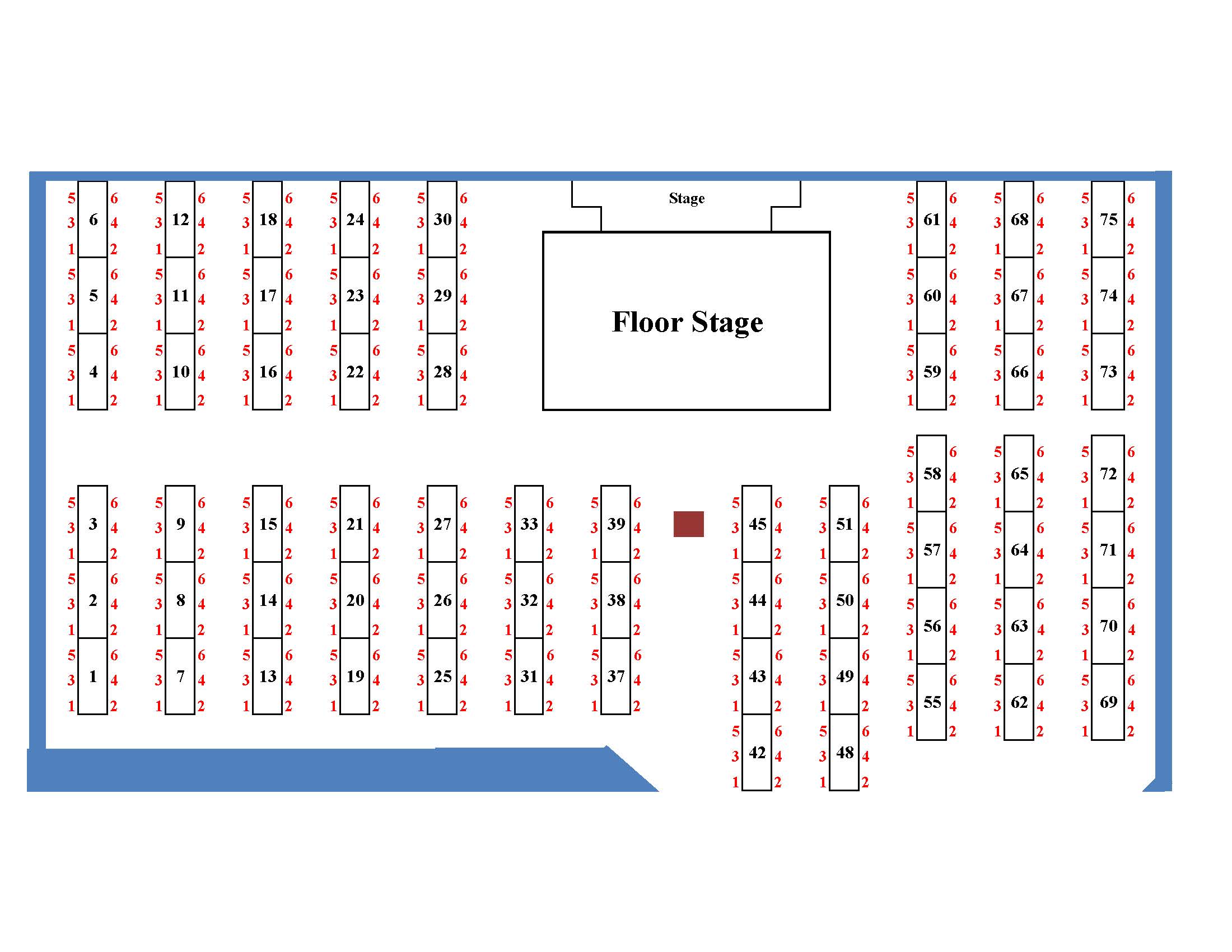 Floor Plan with Stage